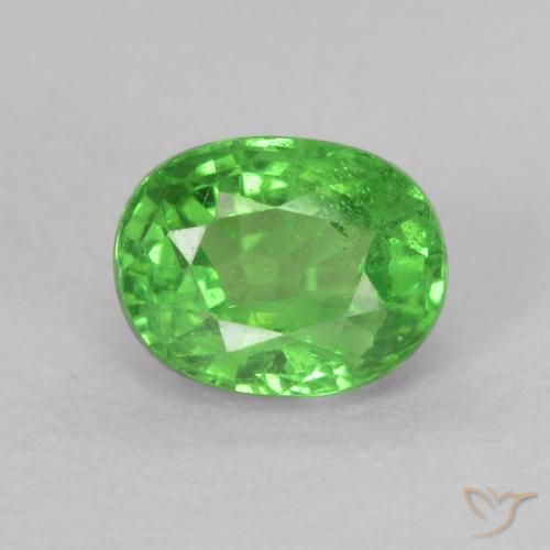 0.41 ct Oval Cut Tsavorite Garnet, 4.6 x 3.7 mm From Tanzania, Photo A