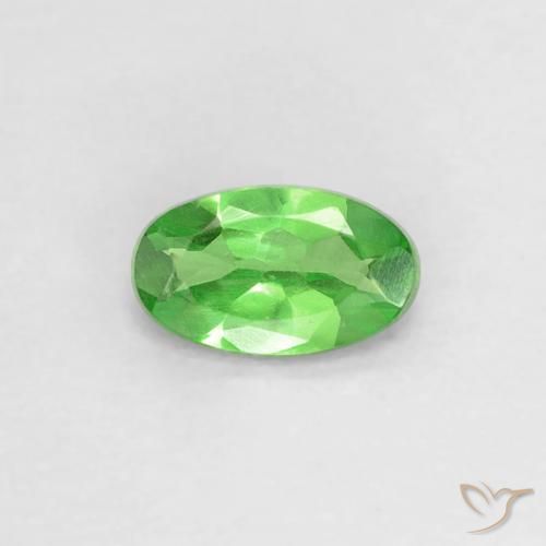 0.24 ct Oval Cut Tsavorite Garnet, 5 x 3 mm From Tanzania, Photo A