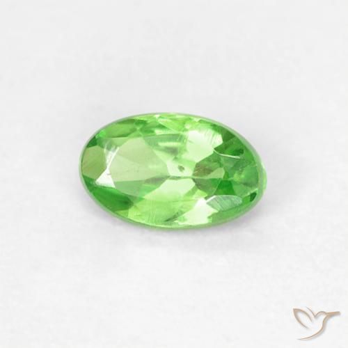 0.28 ct Green Tsavorite Garnet Stone, Natural Tsavorite Garnet in Oval Facet Shape for Sale