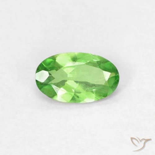 0.25ct Natural Lively Green Tsavorite Garnet, Oval, VVS-VS