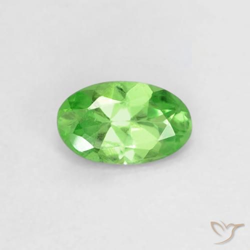 0.23ct Natural Lively Green Tsavorite Garnet, Oval, VVS-VS