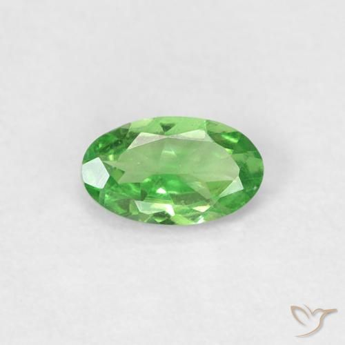 0.22 ct Oval Cut Tsavorite Garnet, 5 x 3 mm From Tanzania, Photo A