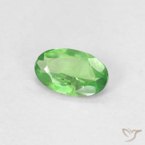 0.26 ct Green Tsavorite Garnet Stone, Natural Tsavorite Garnet in Oval Facet Shape for Sale