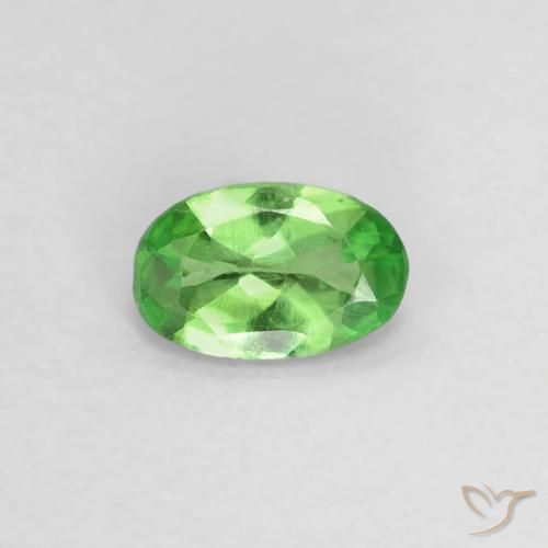 0.21 ct Oval Cut Tsavorite Garnet, 4.7 x 3 mm From Tanzania, Photo A