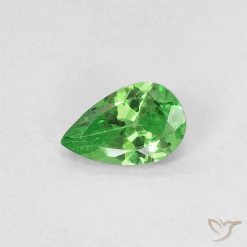 0.21 ct Pear Cut Tsavorite Garnet, 4.9 x 3.1 mm From Tanzania, Photo A