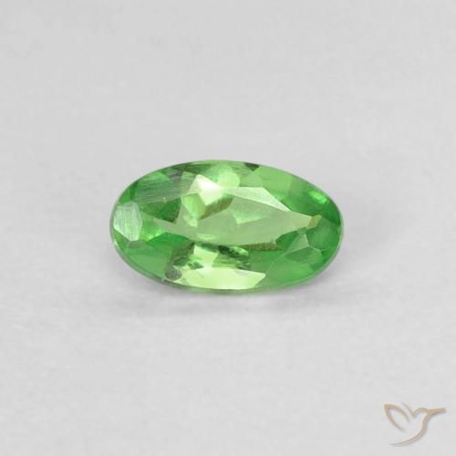 0.22ct Natural Lively Green Tsavorite Garnet, Oval, VVS