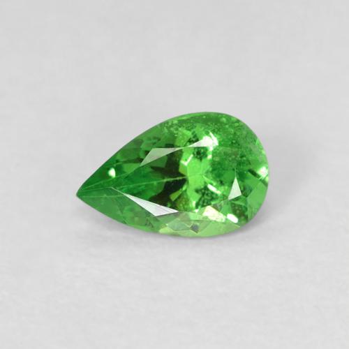 Grenat Tsavorite Vert clair Poire 0,42 ct de Tanzanie, Dimension 6 x 3,9mm, Pierre gemme naturelle Non traité, pureté VS, 1 pièce Grenat Tsavorite pear facet, dureté de Mohs de 6.5 à 7.5 convient aux bijoux de tous les jours, pierre de sagesse, Photo A