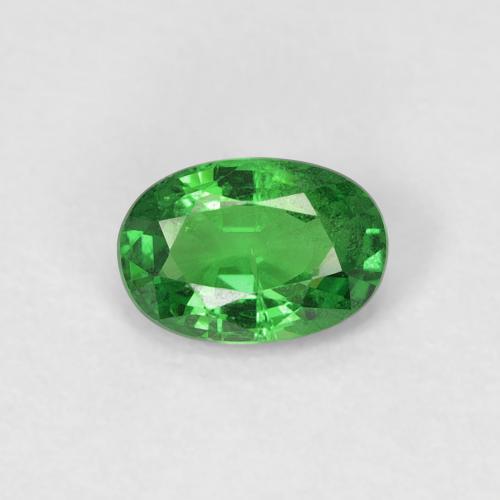 Grenat Tsavorite Vert Ovale 6,1 x 4,2mm de Tanzanie, poids de 0,58 ct, pierre gemme naturelle Non traité de pureté VS, 1 pièce Grenat Tsavorite oval facet, couleur : Vert forêt clair, dureté de Mohs de 6.5 à 7.5 convient aux bijoux de tous les jours, pierre de sagesse, Photo A