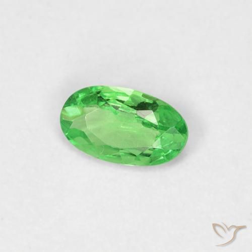 0.20 ct Green Tsavorite Garnet Stone, Natural Tsavorite Garnet in Oval Facet Shape for Sale