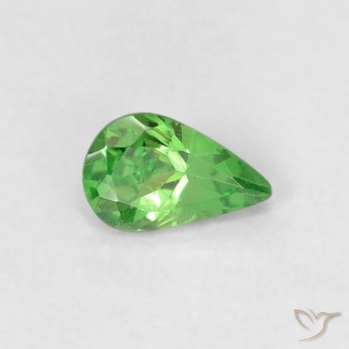0.26 ct Green Tsavorite Garnet Stone, Natural Tsavorite Garnet in Pear Facet Shape for Sale