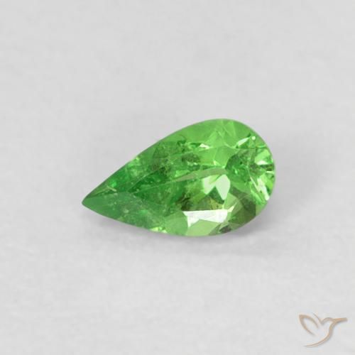 0.24ct Natural Lively Green Tsavorite Garnet, Pear Shape, VS