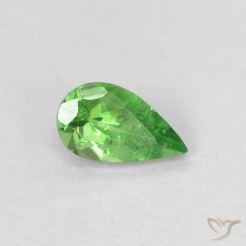 0.24 ct Green Tsavorite Garnet Stone, Natural Tsavorite Garnet in Pear Facet Shape for Sale