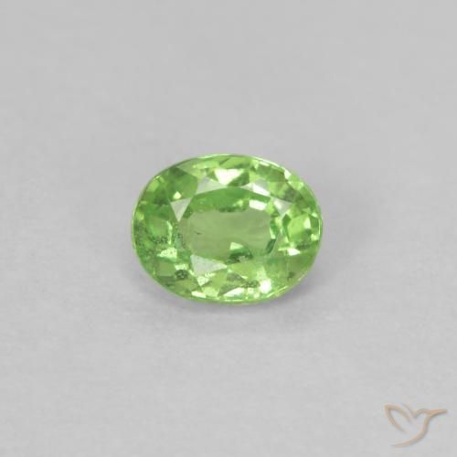 Grenat Tsavorite Vert oval facet 0,22 ct de Tanzanie, dimension 4 x 3,1mm, pierre gemme naturelle Non traité, pureté VS, 1 pièce Grenat Tsavorite de couleur Vert éclatant, dureté Mohs de 6.5 à 7.5 convient aux bijoux de tous les jours, pierre de sagesse, Photo A
