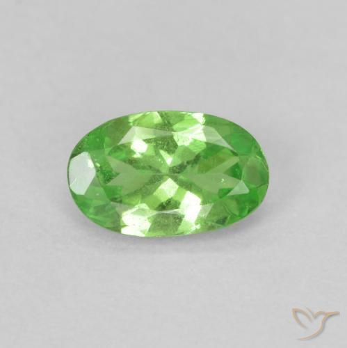 Grenat Tsavorite Vert Ovale 5,5 x 3,4mm de Tanzanie, poids de 0,31 ct, pierre gemme naturelle Non traité de pureté VS, 1 pièce Grenat Tsavorite oval facet, couleur : Vert éclatant, dureté de Mohs de 6.5 à 7.5 convient aux bijoux de tous les jours, pierre de sagesse, Photo A