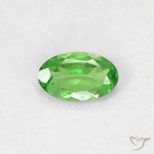 0.25ct Natural Lively Green Tsavorite Garnet, Oval, VVS
