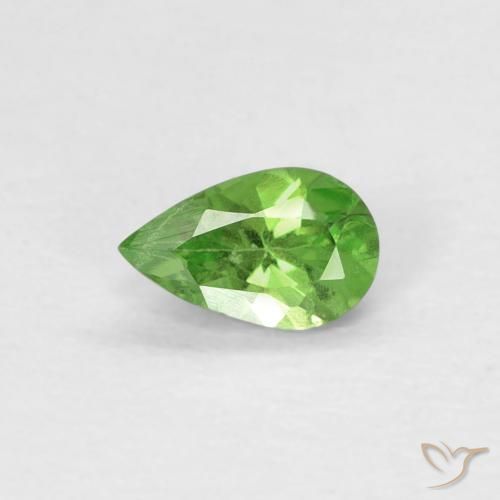 0.26ct Natural Lively Green Tsavorite Garnet, Pear Shape, VVS-VS