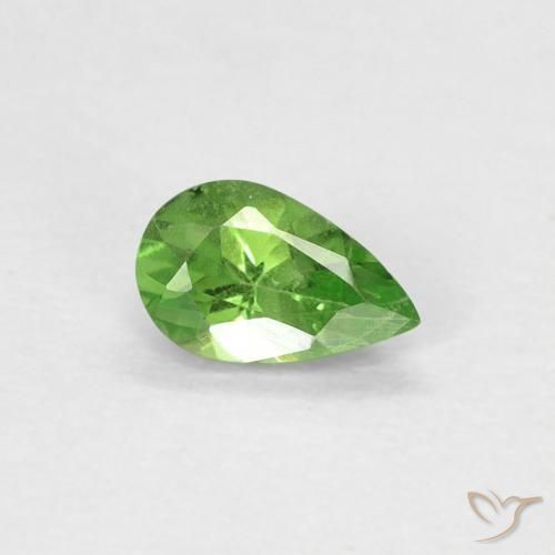 0.26 ct Green Tsavorite Garnet Stone, Natural Tsavorite Garnet in Pear Facet Shape for Sale