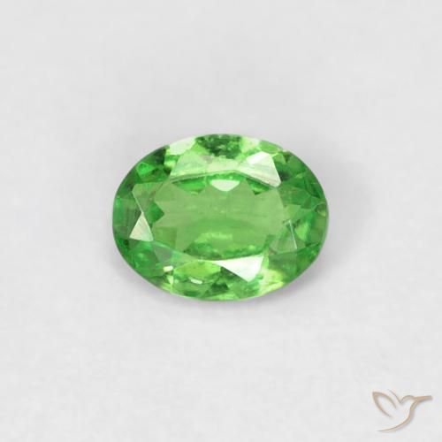 0.23ct Natural Lively Green Tsavorite Garnet, Oval, VS