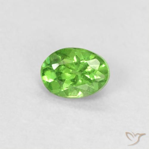 0.24ct Natural Lively Green Tsavorite Garnet, Oval, VS