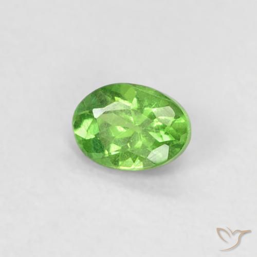 0.24 ct Green Tsavorite Garnet Stone, Natural Tsavorite Garnet in Oval Facet Shape for Sale