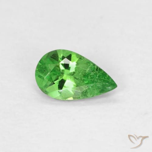 0.22 ct Pear Cut Tsavorite Garnet, 5.1 x 3.1 mm From Tanzania, Photo A