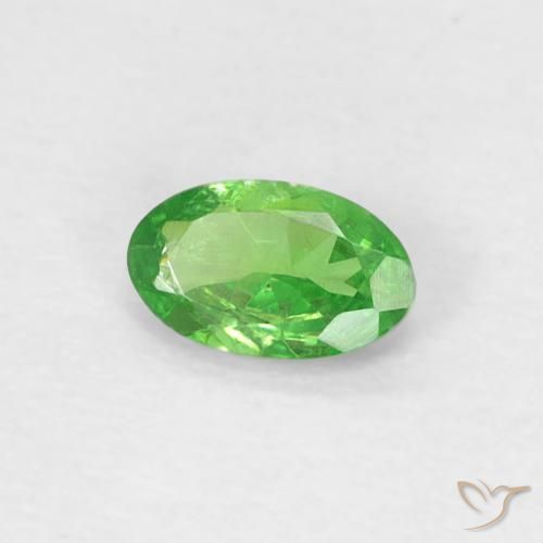 0.24 ct Green Tsavorite Garnet Stone, Natural Tsavorite Garnet in Oval Facet Shape for Sale