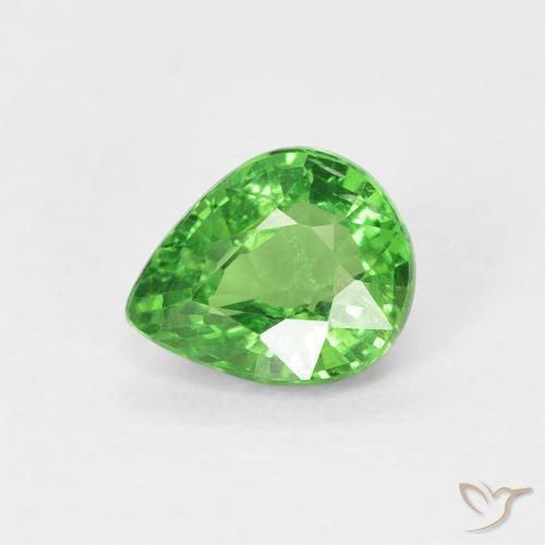 0.79 ct Pear Cut Tsavorite Garnet, 6.3 x 5.2 mm From Tanzania, Photo A