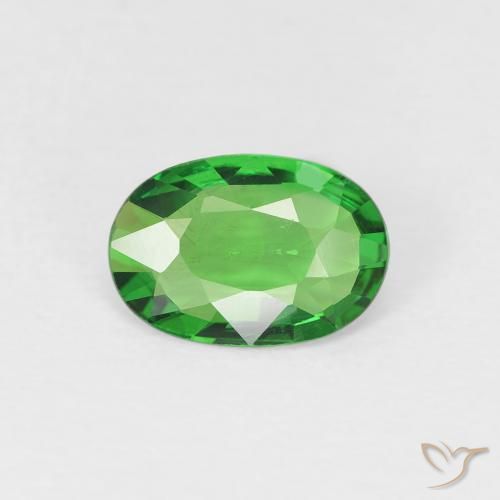 0.75 ct Oval Cut Tsavorite Garnet, 7.5 x 5.2 mm From Tanzania, Photo A