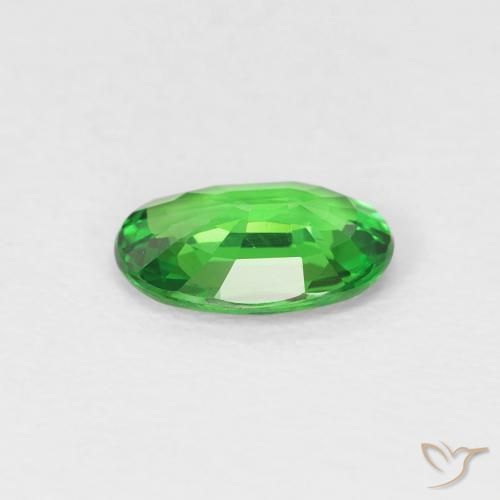 Tsavorite Garnet Gemstone in 7.5 x 5.2 mm Size for Sale, Tsavorite Garnet Stone in Electric Green Color