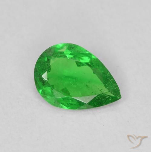 0.53ct Natural Medium Green Tsavorite Garnet, Pear Shape, SI