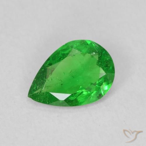 0.53 ct Green Tsavorite Garnet Stone, Natural Tsavorite Garnet in Pear Facet Shape for Sale