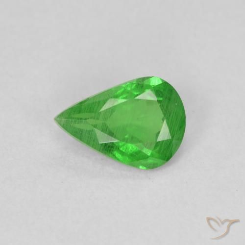 0.78ct Natural Medium Green Tsavorite Garnet, Pear Shape, SI