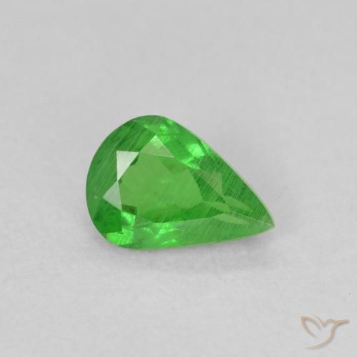 0.78 ct Green Tsavorite Garnet Stone, Natural Tsavorite Garnet in Pear Facet Shape for Sale