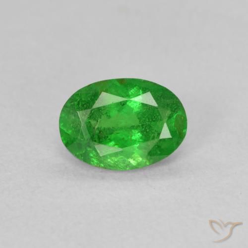 0.92ct Natural Medium Green Tsavorite Garnet, Oval, SI