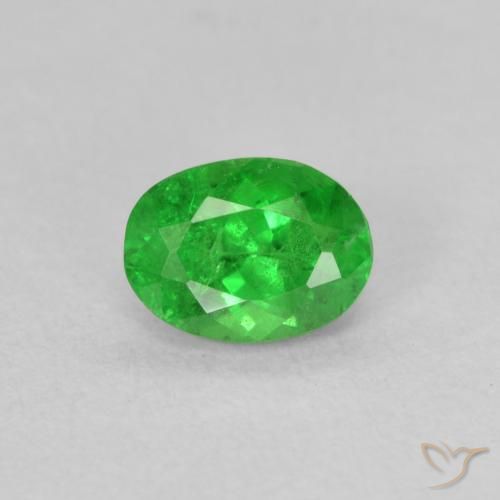 0.98ct Natural Electric Green Tsavorite Garnet, Oval, SI