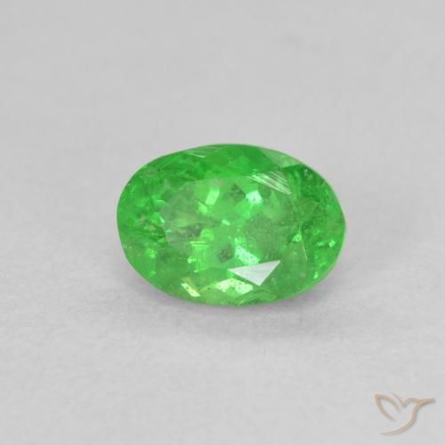 1.15 ct Green Tsavorite Garnet Stone, Natural Tsavorite Garnet in Oval Facet Shape for Sale