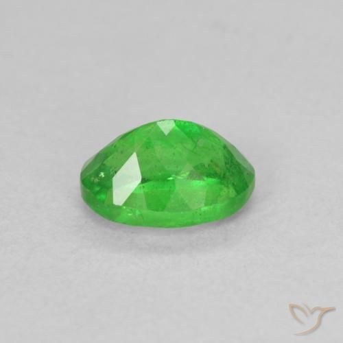 Tsavorite Garnet Gemstone in 7 x 5 mm (calibrated) Size for Sale, Tsavorite Garnet Stone in Medium Green Color