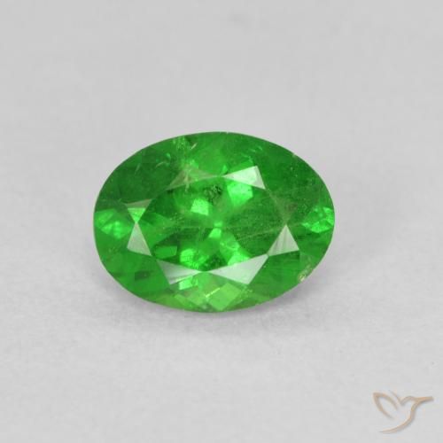 1.10ct Natural Electric Green Tsavorite Garnet, Oval, VS-SI