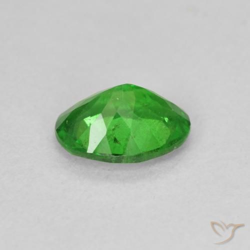 Tsavorite Garnet Gemstone in 7.4 x 5.5 mm Size for Sale, Tsavorite Garnet Stone in Electric Green Color
