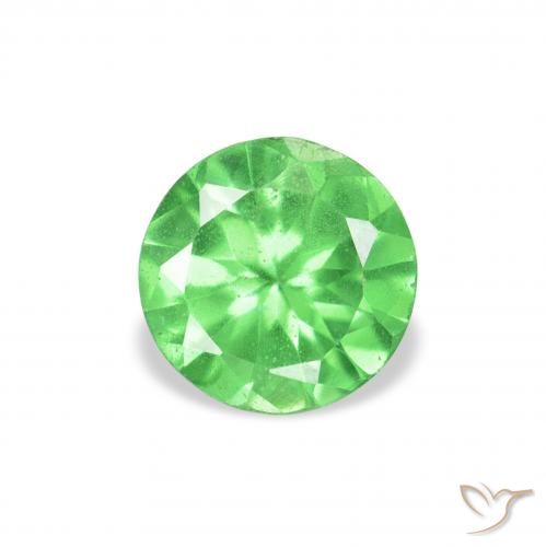 0.25ct Natural Lively Green Tsavorite Garnet, Round, VVS-VS