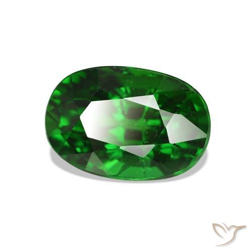 2.08 ct Green Tsavorite Garnet Stone, Natural Tsavorite Garnet in Oval Facet Shape for Sale