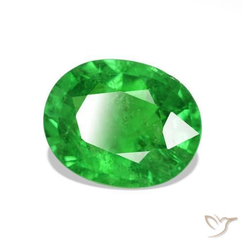 2.60 ct Green Tsavorite Garnet Stone, Natural Tsavorite Garnet in Oval Facet Shape for Sale