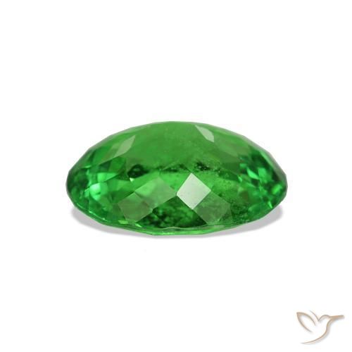 Tsavorite Garnet Gemstone in 8.5 x 6.6 mm Size for Sale, Tsavorite Garnet Stone in Bright Green Color