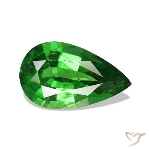 1.83 ct Green Tsavorite Garnet Stone, Natural Tsavorite Garnet in Pear Facet Shape for Sale