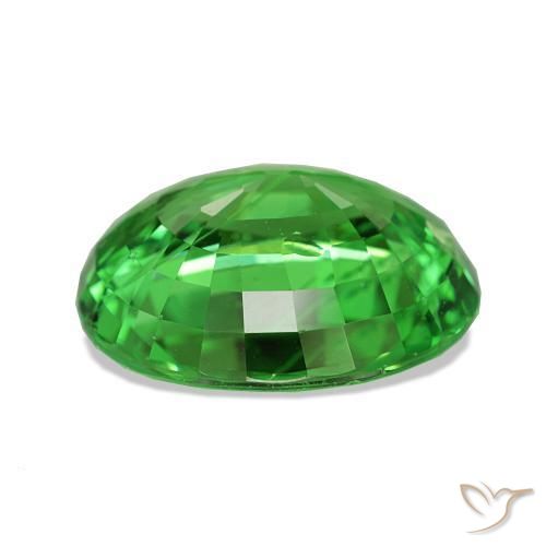 Tsavorite Garnet Gemstone in 11 x 9 mm (calibrated) Size for Sale, Tsavorite Garnet Stone in Electric Green Color