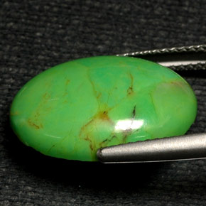 Turquoise Gemstone in 18 x 13 mm (calibrated) Size for Sale, Turquoise Stone in Apple Green Color