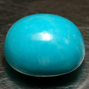 12.16 ct Blue Turquoise Gemstone, Turquoise Gem in Oval Cabochon Shape for Sale.