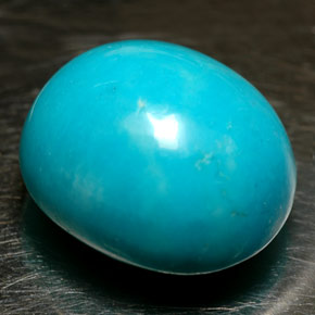 12.16 ct Blue Turquoise Stone, Natural Turquoise in Oval Cabochon Shape for Sale