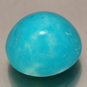 8.47 ct Blue Turquoise Gemstone, Turquoise Gem in Oval Cabochon Shape for Sale.
