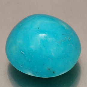 8.47 ct Blue Turquoise Stone, Natural Turquoise in Oval Cabochon Shape for Sale